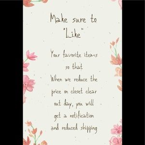 “Like” your favorite items for notice when price reduces